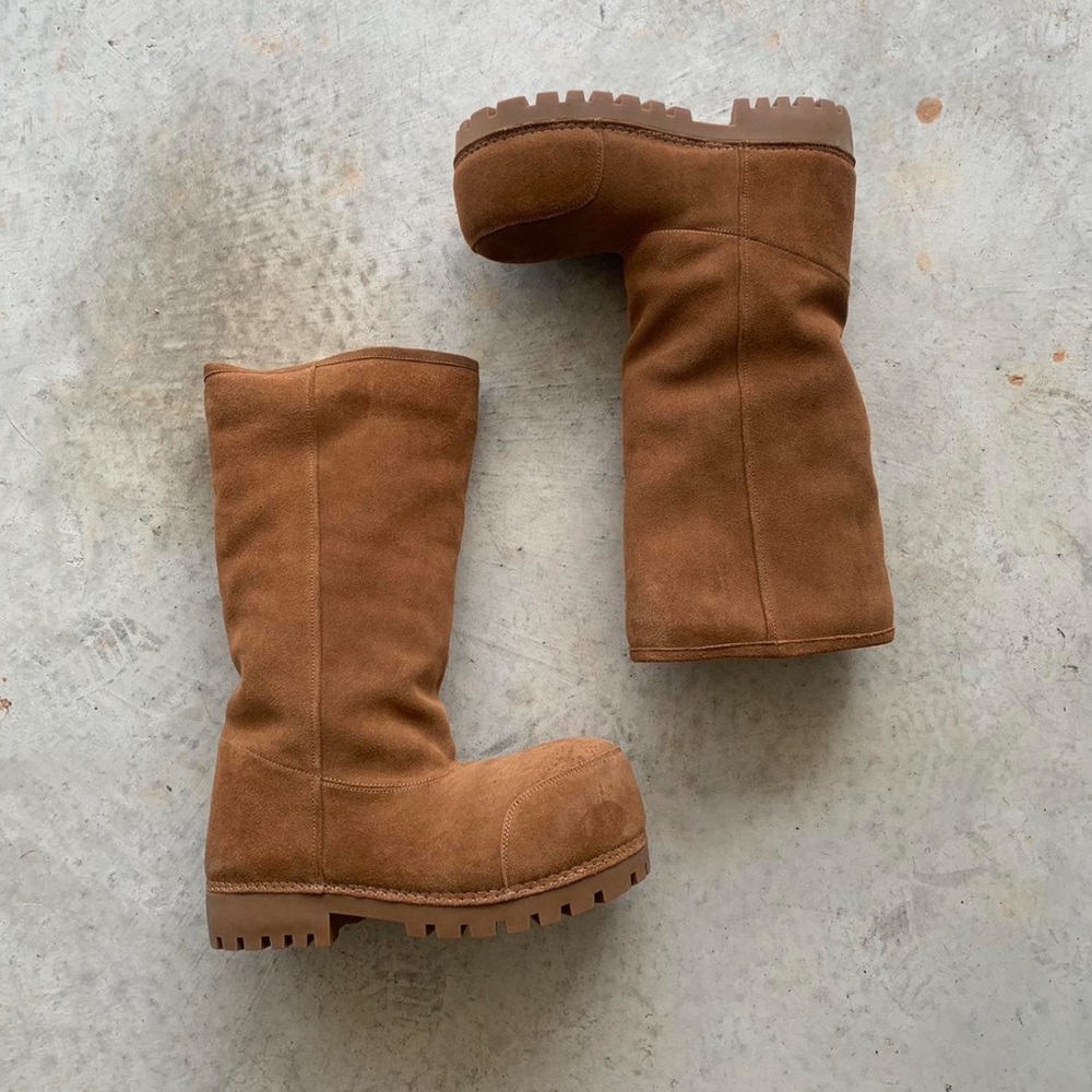 Balenciaga Tan Suede Footwear